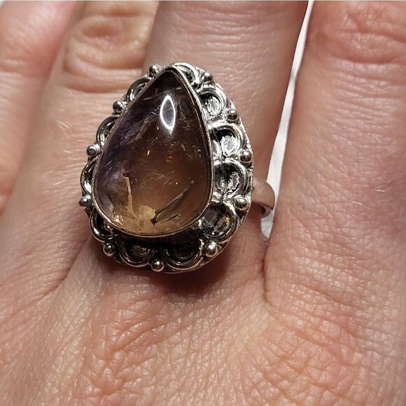 Smokey Quartz Ring - Size 8 - Picture 1 of 6